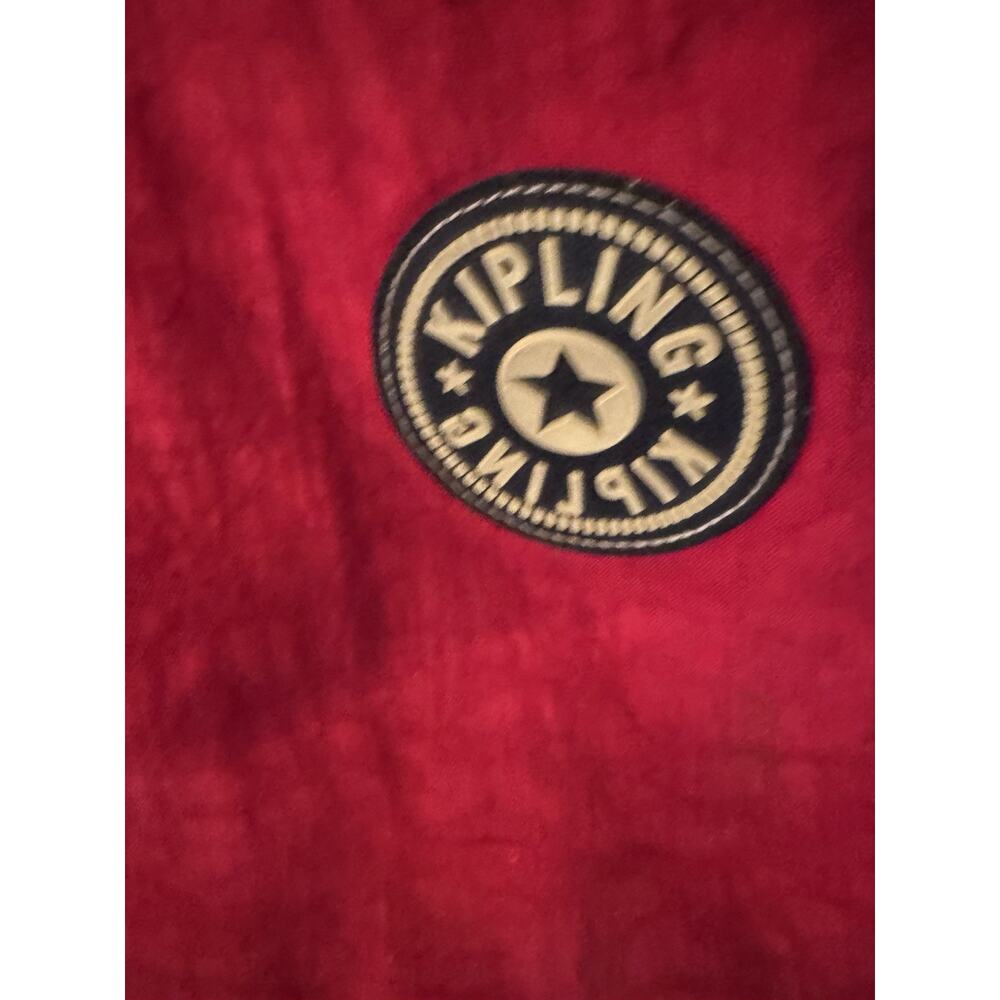 Kipling Large Duffle Red Luggage Travel Gym School 90's Vintage Y2K - Picture 3 of 14
